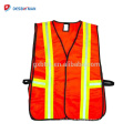 Chine Wholesa100% polyester maille haute visibilité réfléchissant gilet de sécurité des hommes de travail d&#39;orange de protection vêtements norme ANSI / ISEA